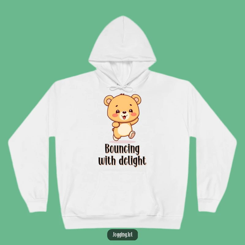 Funny Bear Cub Hoodie - Gleeful Bouncer's Cozy and Humorous Gift
