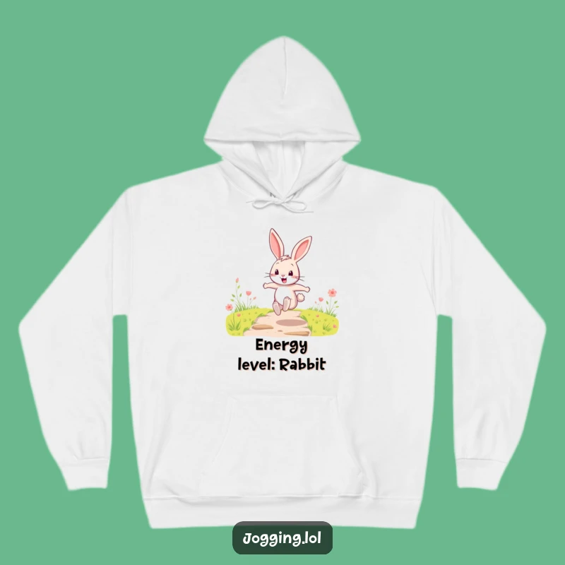 Funny Happy Rabbit Hoodie - Cozy Cartoon Character Warm Gift