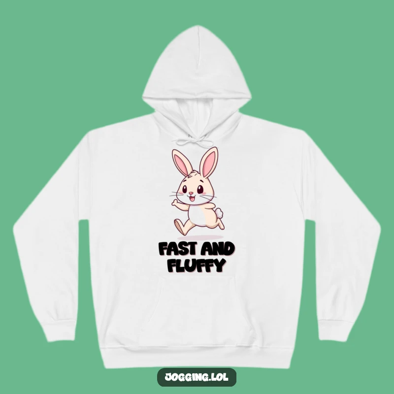 Funny Rabbit Jogging Hoodie: Cozy Hare Runner Sweatshirt for Ultimate Comfort
