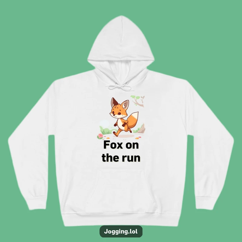 Funny Curious Fox Jogging Hoodie: Cozy and Hilarious Outerwear for Everyday Fun