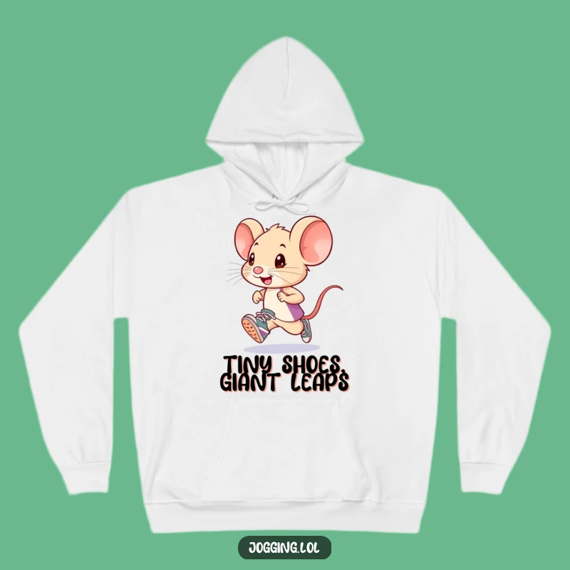 Funny Mouse Runner Hoodie: Tiny Sneakers in Hilarious Cozy Warmth!