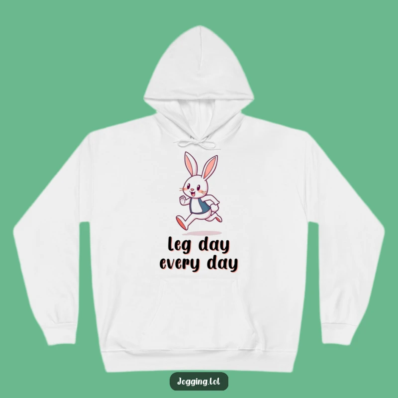 Funny Rabbit Jogger Hoodie: Cozy & Cheerful Hare Sweatshirt Gift
