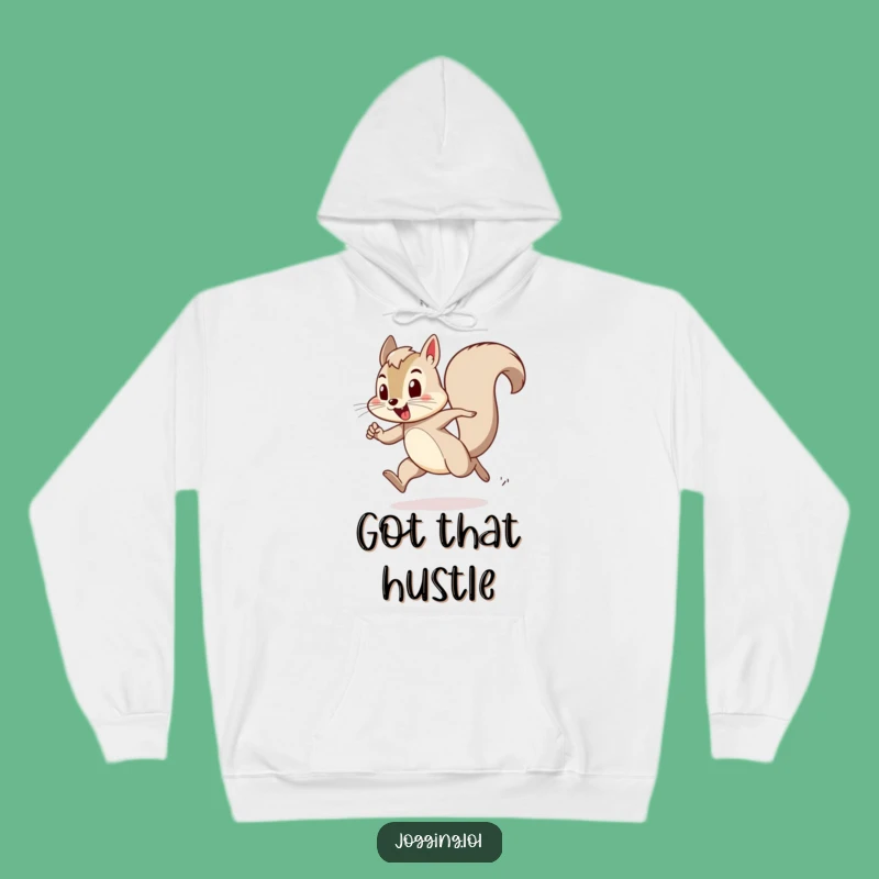 Funny Squirrel Adventure Hoodie - Playful Exertion Bounding Comfort Gift