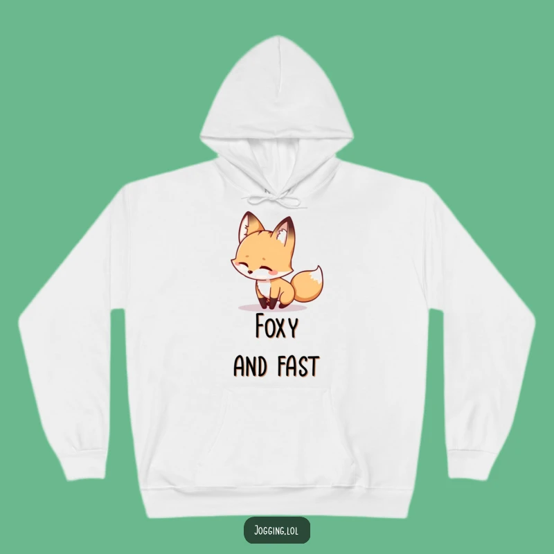 Funny Winking Fox Hoodie - Cozy Playful Chase and Humor Gift