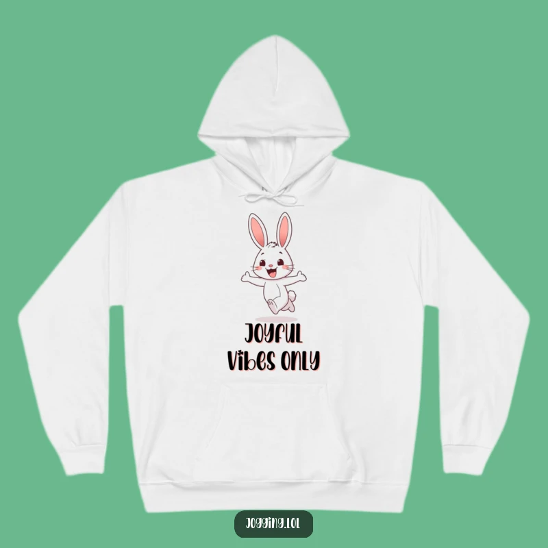 Funny Rabbit Hoodie - Cheerful Jogger's Cozy and Humorous Gift