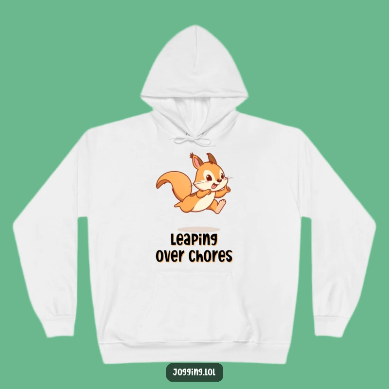 Funny Squirrel Sprinter Hoodie: Cozy & Playful Nutty Sweatshirt Gift