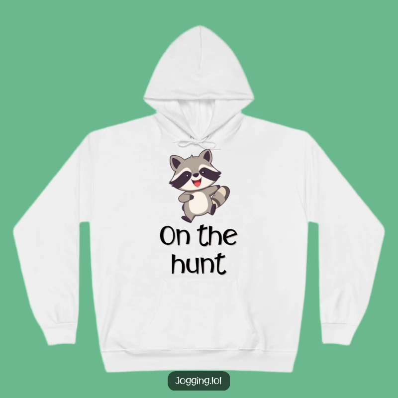 Funny Raccoon Hoodie: Stay Cozy with a Fast-Moving Raccoon, Perfect Warm Gift