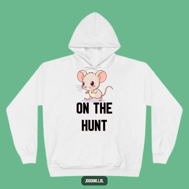 Funny Mouse Runner Hoodie: Curious Mouse Pace Setter Hoodie for Cozy Speed