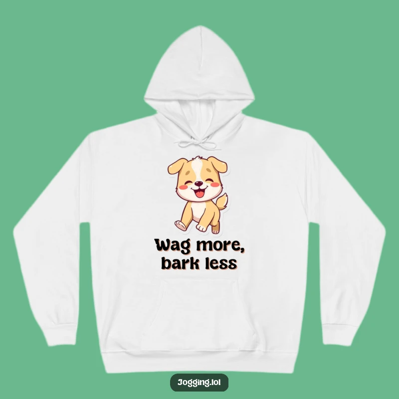 Cozy Funny Dog Wagging Hoodie - Warm Character Apparel for Dog Enthusiasts