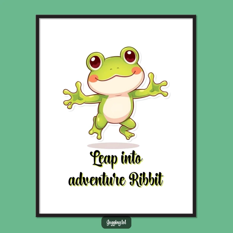 Free Printable Frog Art: Funny Hopping Pal Downloadable Wall Decor