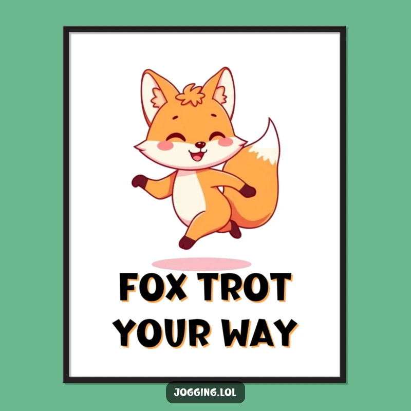 Free Printable Wall Art: Playful Fox, Energetic Downloadable Decor!