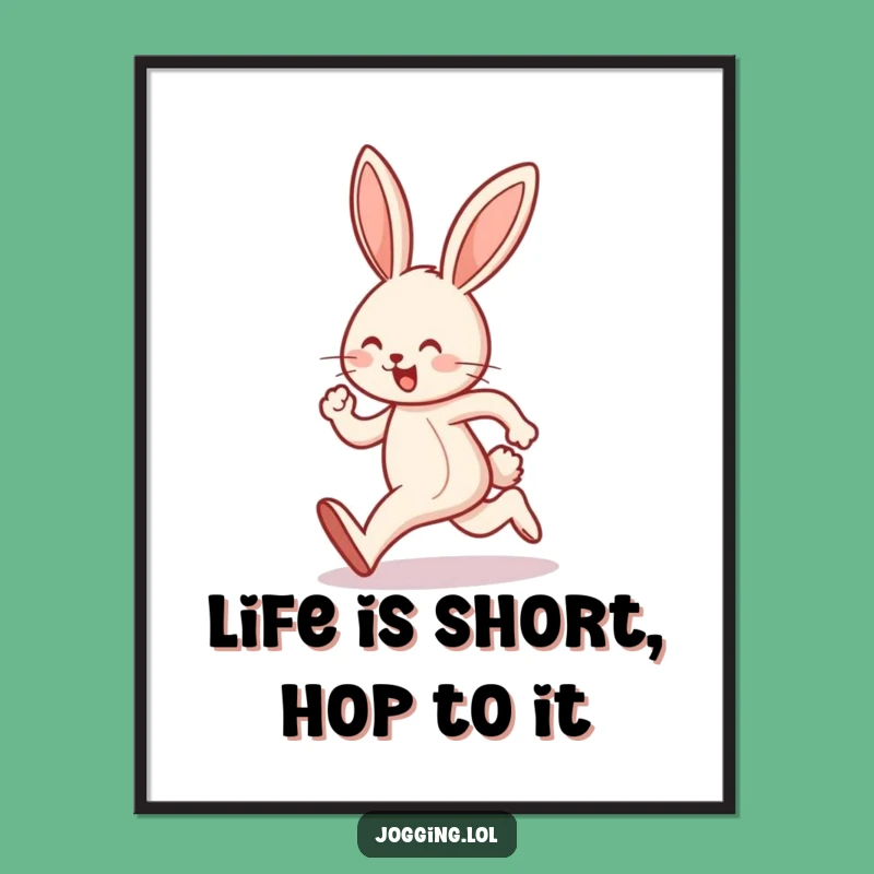 Free Printable Bunny Jogging Wall Art - Joyful Downloadable Decor for Any Room
