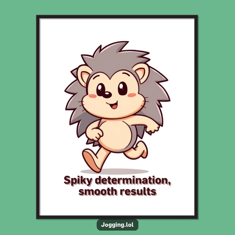 Free Printable Wall Art: Determined Hedgehog, Motivating Downloadable Art for Aspiring Souls