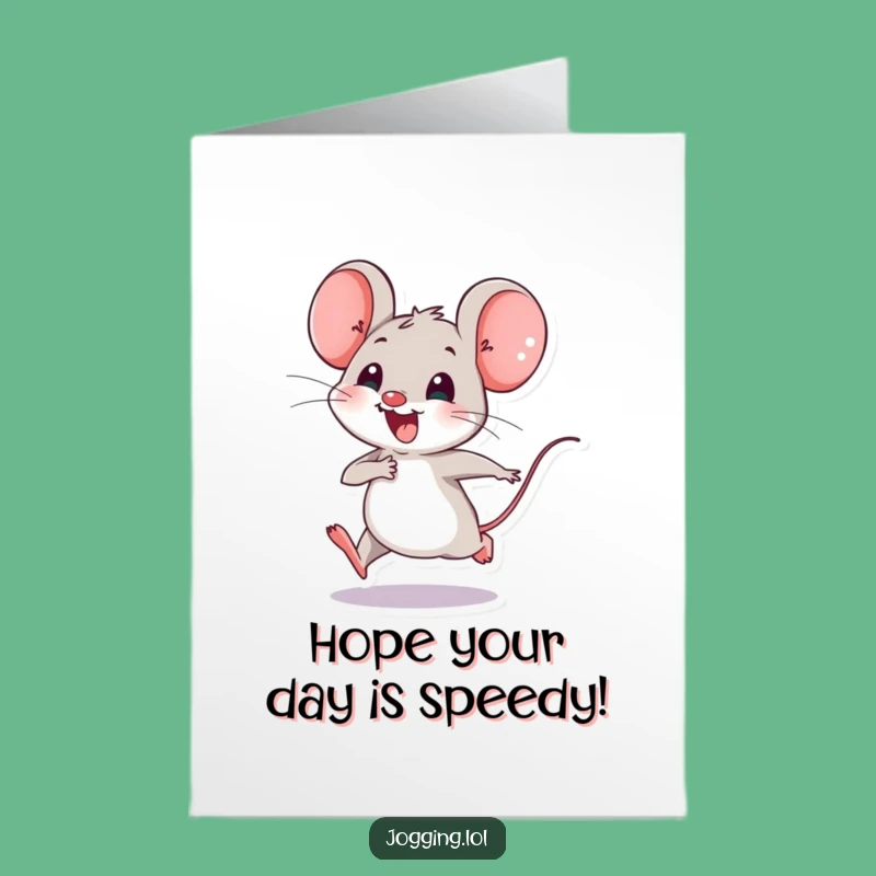 Free Printable Birthday Card: Speedy Mouse Fun, Hilarious Downloadable Gift for Kids