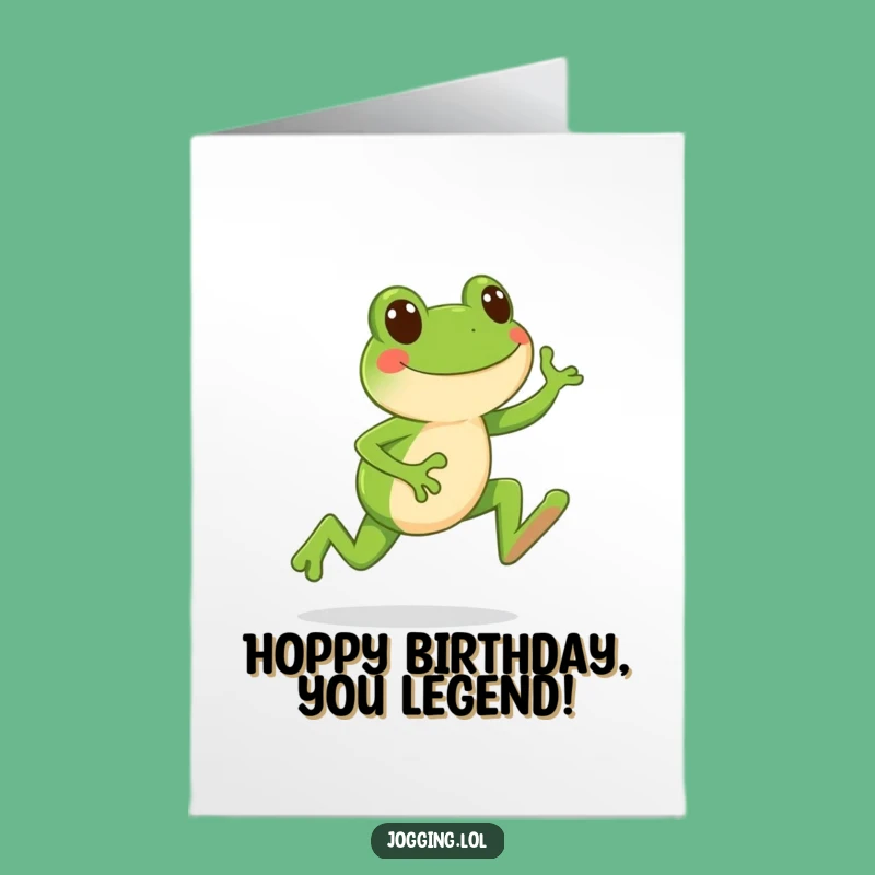 Free Printable Happy Frog Birthday Card - Joyful Jumper Downloadable Gift