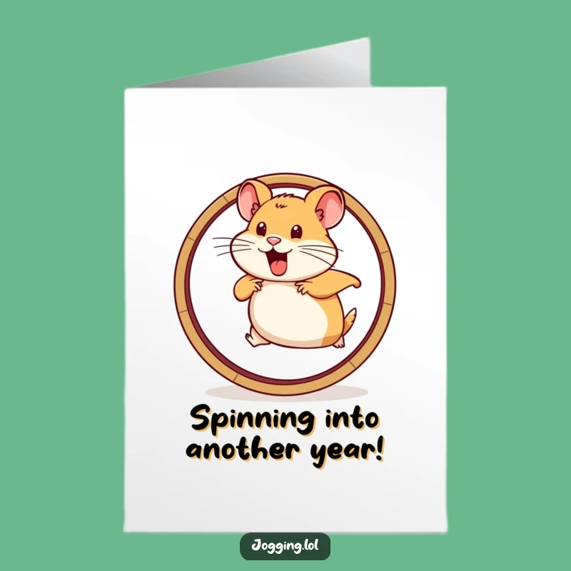 Free Printable Birthday Card: Hamster Wheel Runner, Your Downloadable Energy Boost!