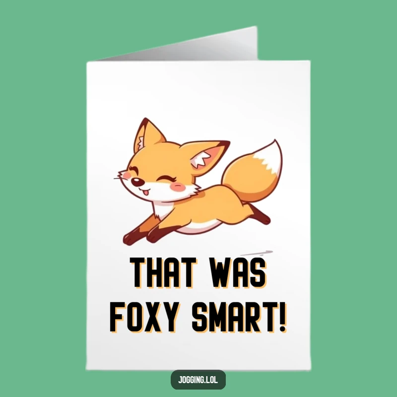 Free Printable Congrats Card: Fox Leap Downloadable Gift
