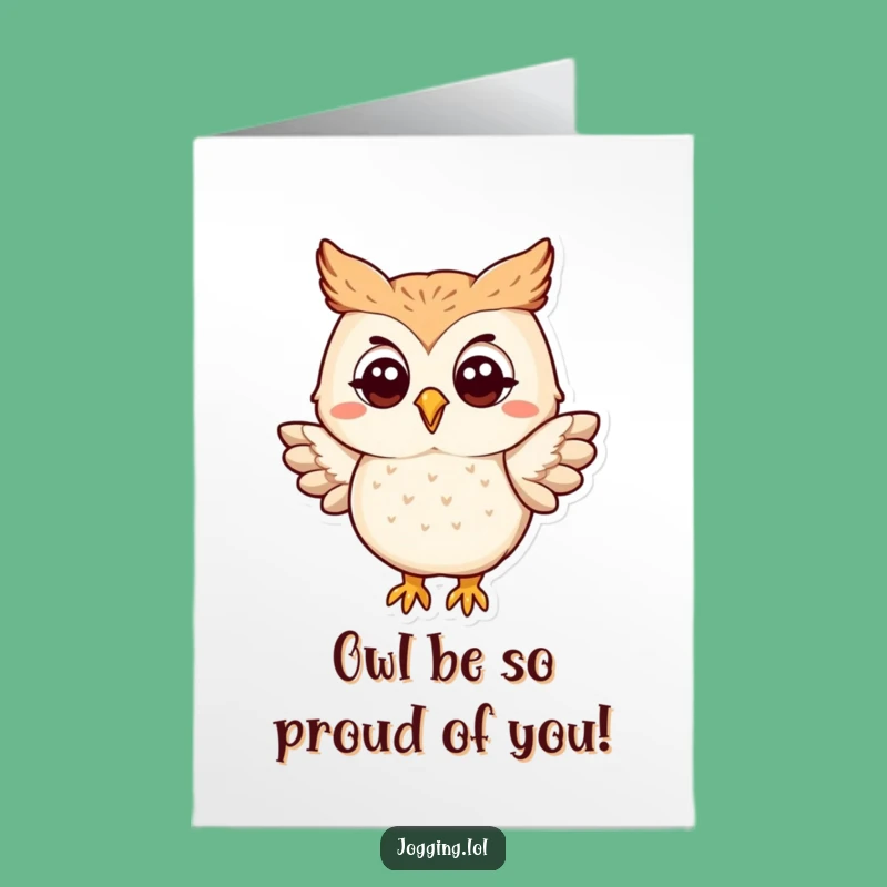 Free Printable Owl Congrats Card: Wise Wings for Success with this Funny Card