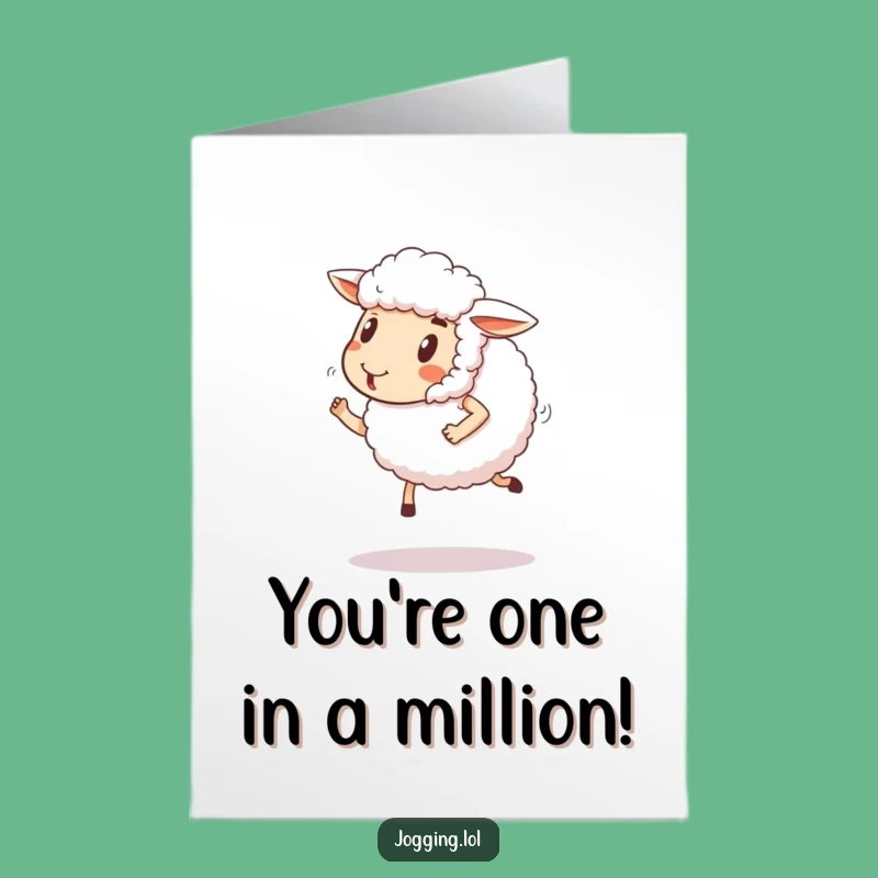 Free Printable Sheep Congrats Card: Funny Downloadable Gift for Reaching New Heights