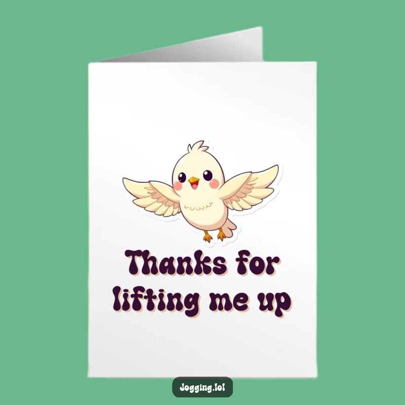 Free Printable Bird Thank You Card: Funny Happy Flyer Downloadable Greeting