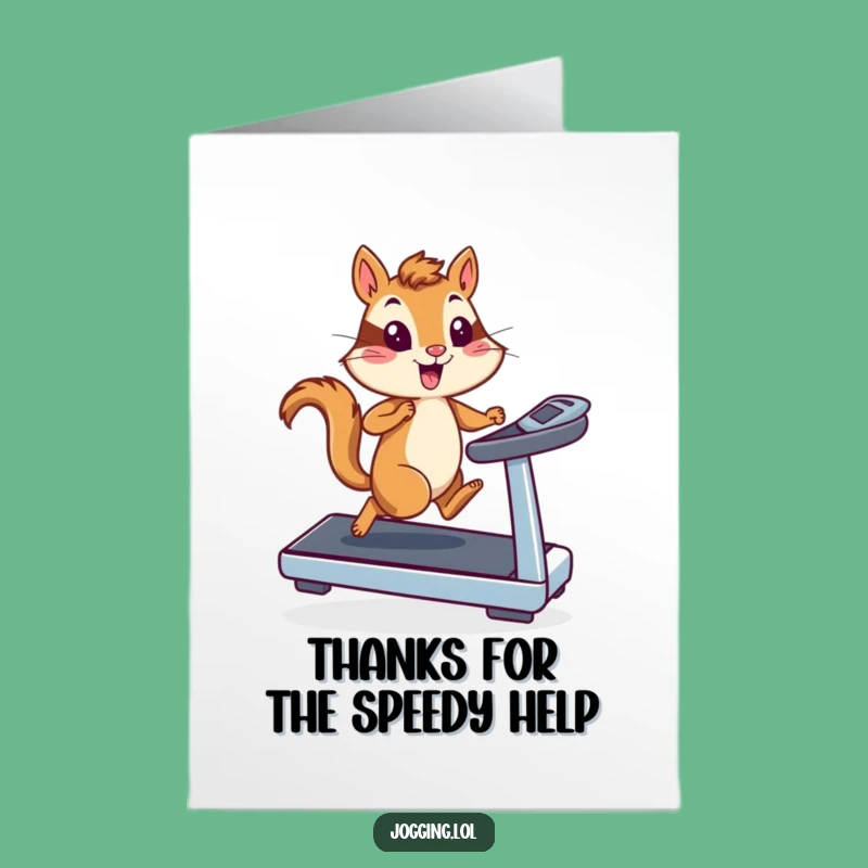 Free Printable Chipmunk Thank You Card: Funny Downloadable Gift for Quick Thanks!