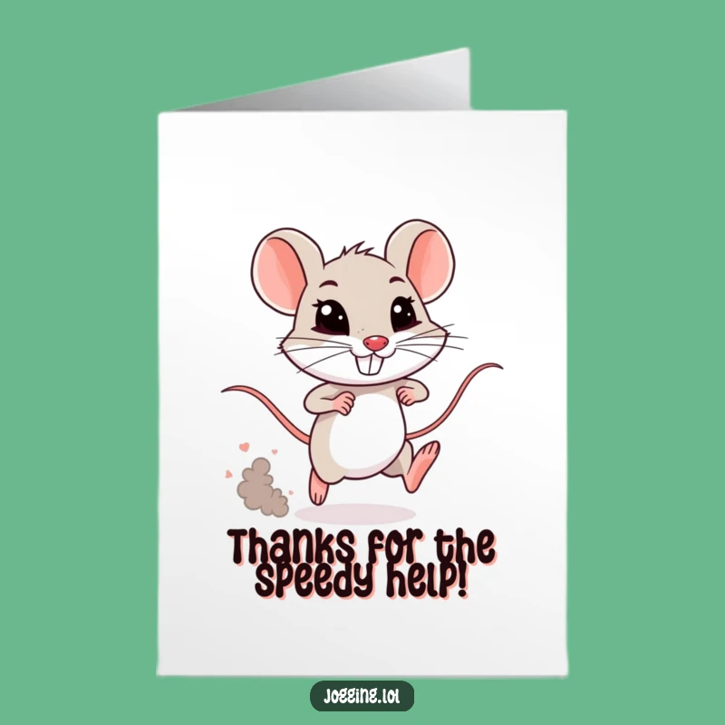 Free Printable Mouse Thank You Card: Funny Downloadable Gift for Expressing Gratitude Quickly