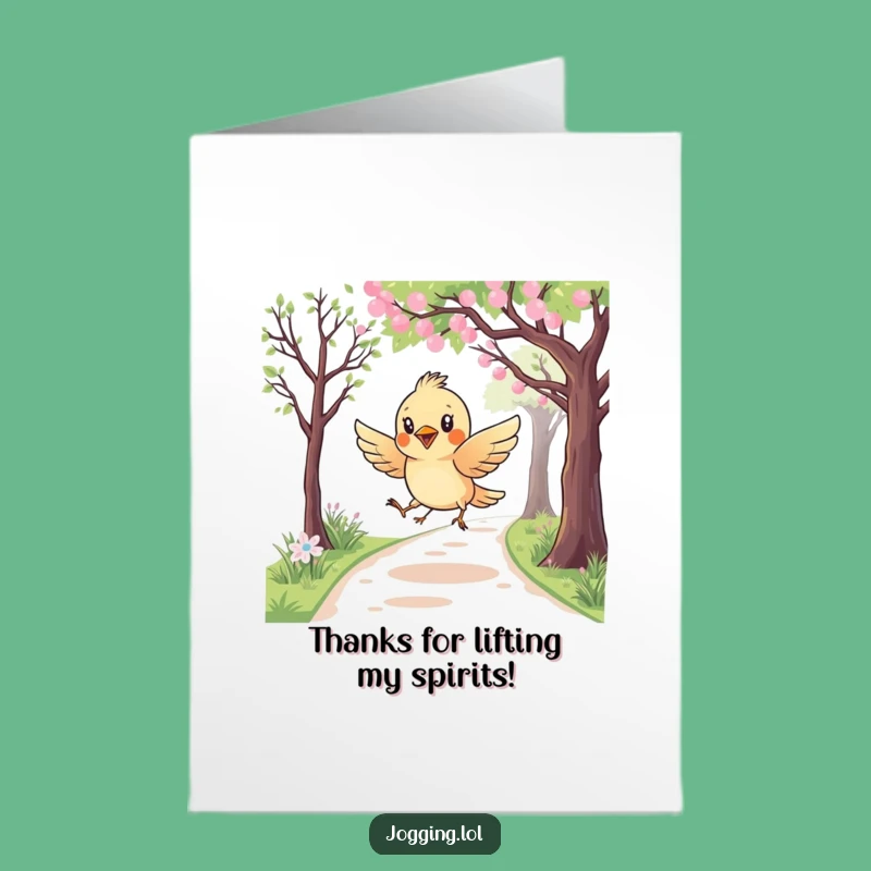 Free Printable Thank You Card: Bird's Swoop, Charming Downloadable Appreciation