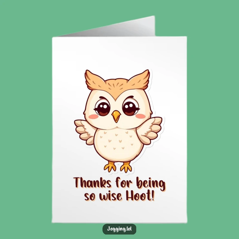 Free Printable Owl Thank You Card: Flap Thanks with this Wise Funny Card