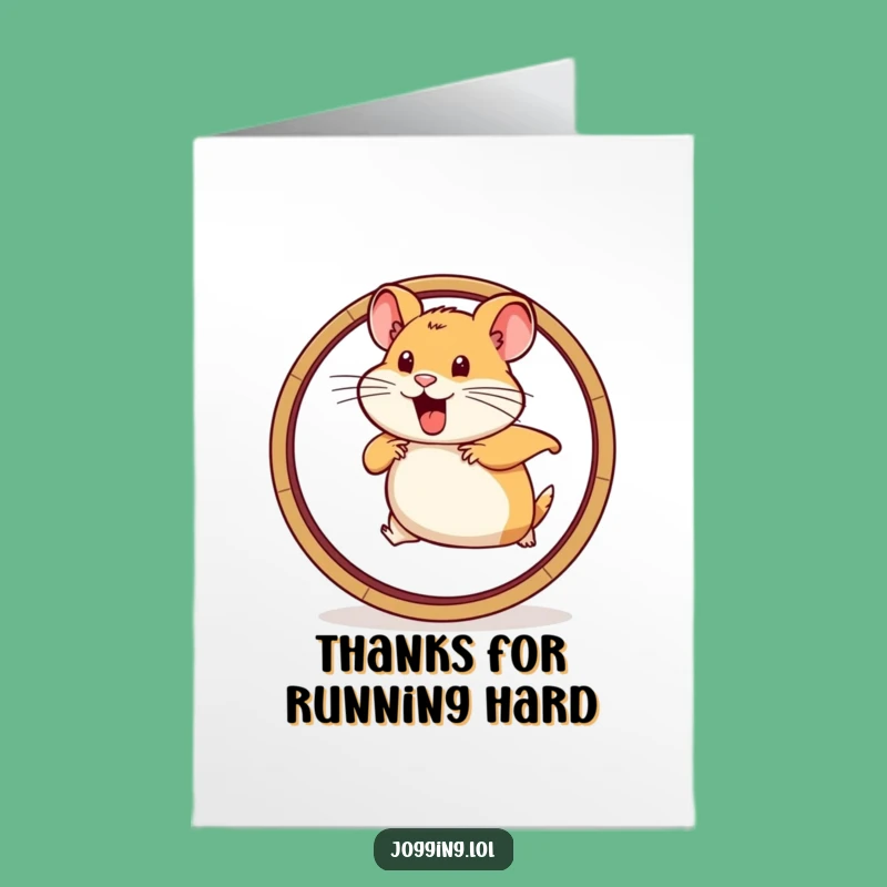 Free Printable Thank You Card: Hamster Wheel Hustle, Downloadable Thanks!