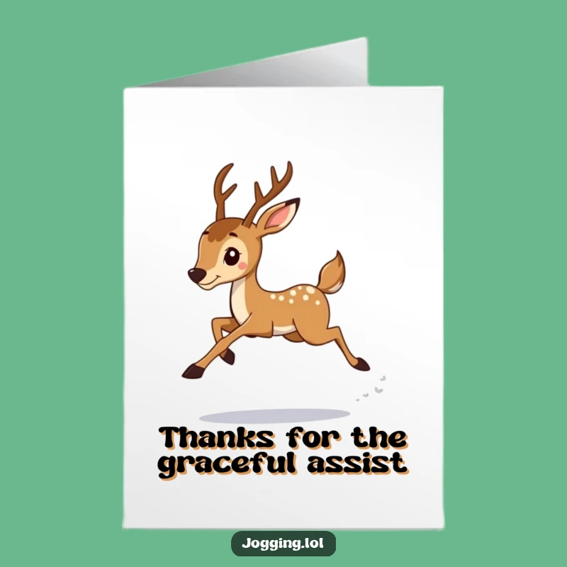 Free Printable Deer Thank You Card: Hilarious Downloadable Gift for Your Favorite Runner!