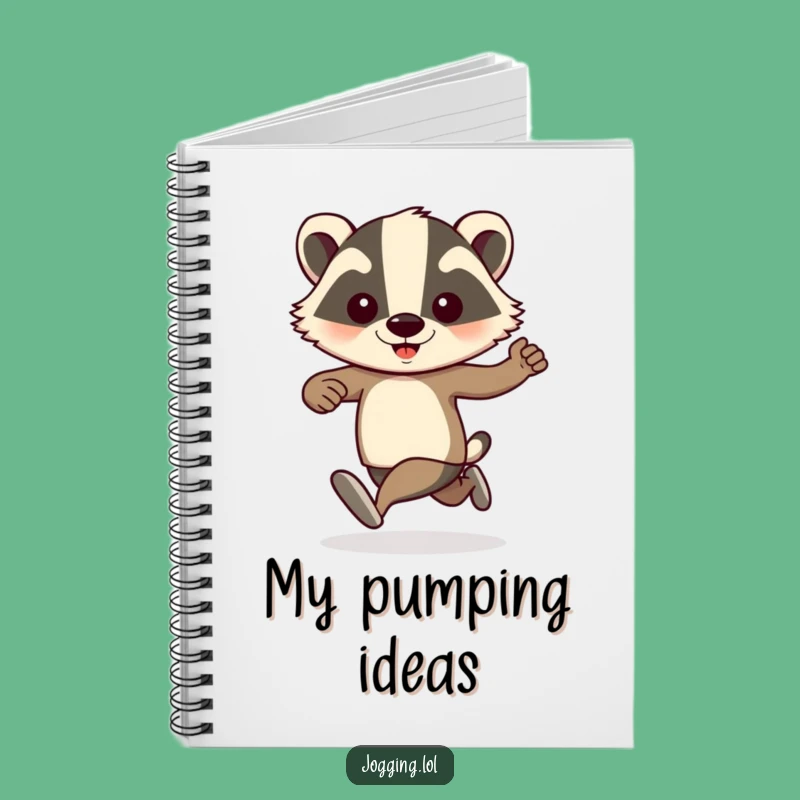 Funny Badger Jogger Notebook: Pumping Arms for Hilarious Ideas!