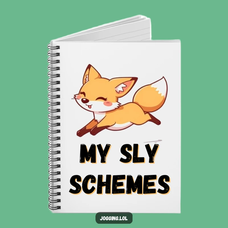 Funny Cheerful Fox Notebook - Fast Moving Foxy Journal for Ideas & Notes Gift