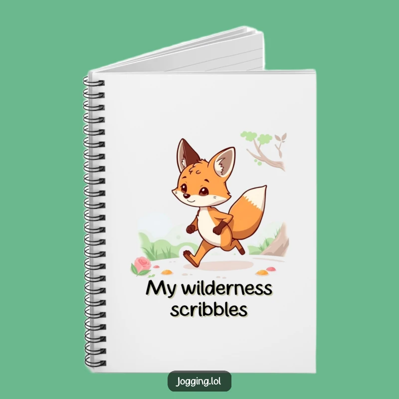 Funny Curious Fox Jogging Notebook: Jot Down Ideas with a Humorous, Nature-Lover's Touch