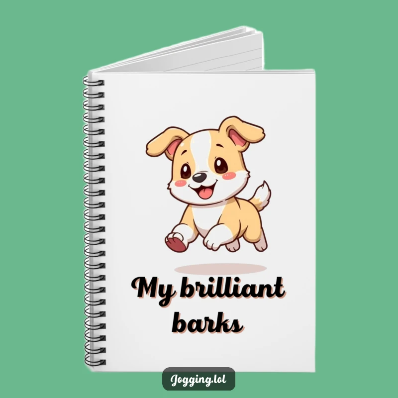 Funny Dog Notebook - Playful Runner Floppy Ears Journal Gift