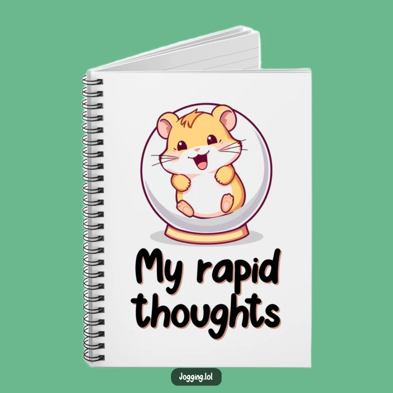 Funny Hamster Notebook - Playful Rolling Hamster Ball Journal Gift