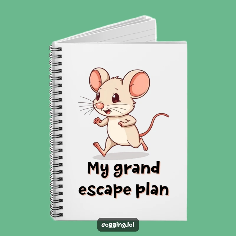 Funny Running Mouse Notebook: Jot Down Ideas with All Your Might!