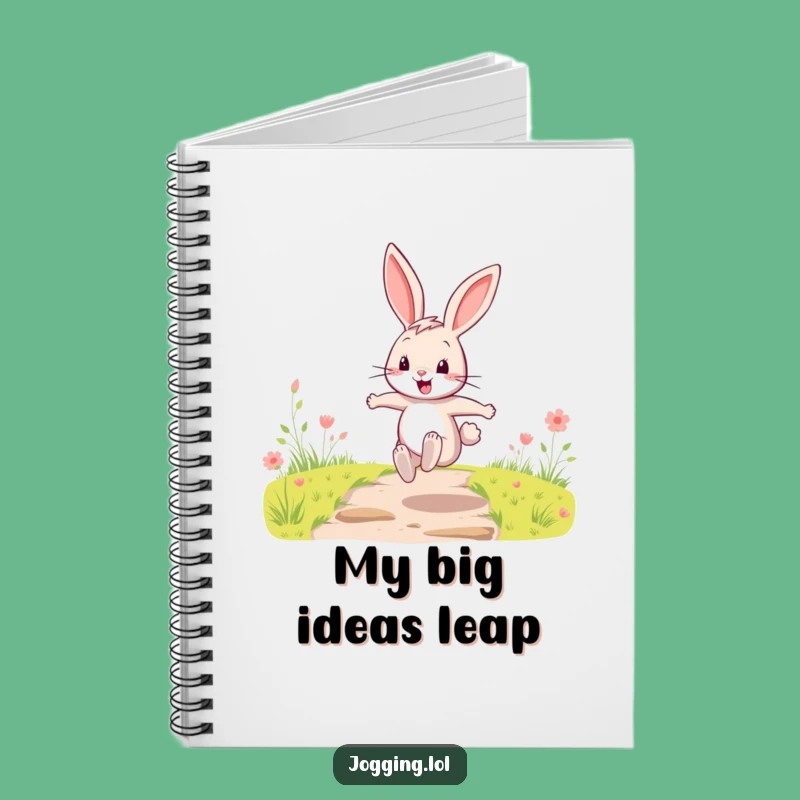 Funny Happy Rabbit Notebook - Energetic Journal for Notes Gift