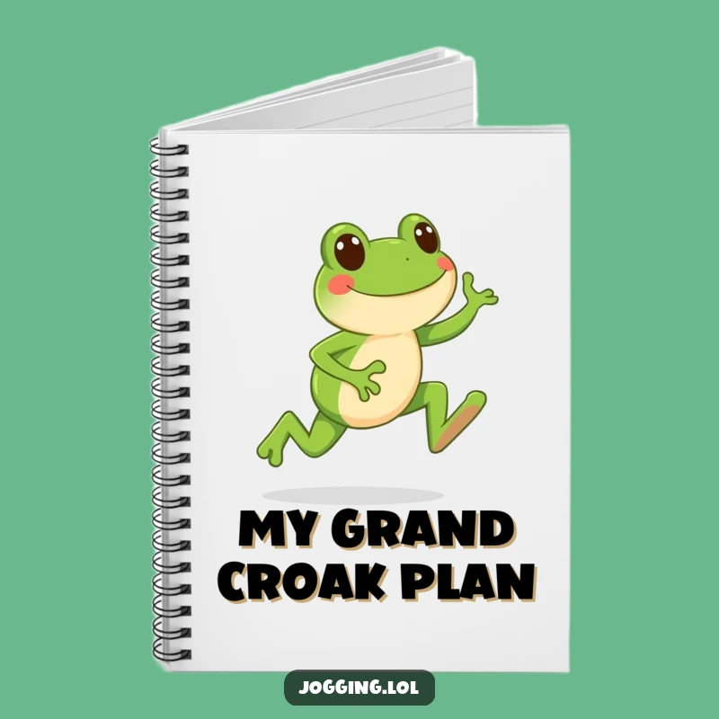 Funny Frog Jogging Notebook: Jot Down Ideas with Happy Leaps!