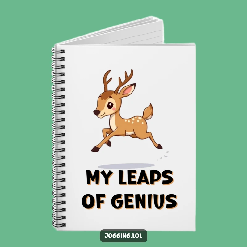 Funny Deer Jogger Notebook: Graceful Leaps for Hilarious Journaling!