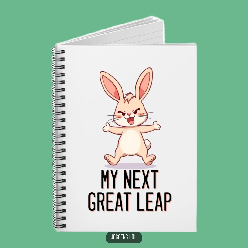Funny Energetic Bunny Notebook - Determined Rabbit Journal for Ideas & Notes Gift