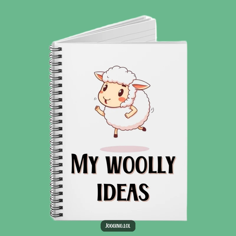 Funny Sheep Jogging Notebook: Comical Happy Ewe Journal Gift