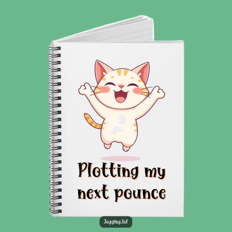 Funny Cat Notebook - Joyful Jumper's Journal for Notes and Gifts