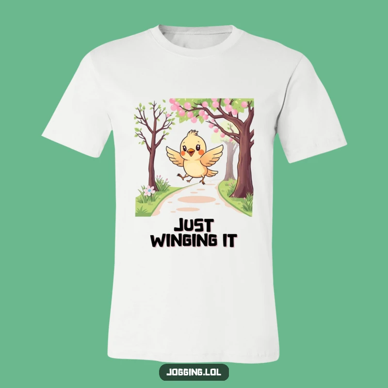 Funny Bird T-Shirt - Curious Swooping Avian Jogger Tee