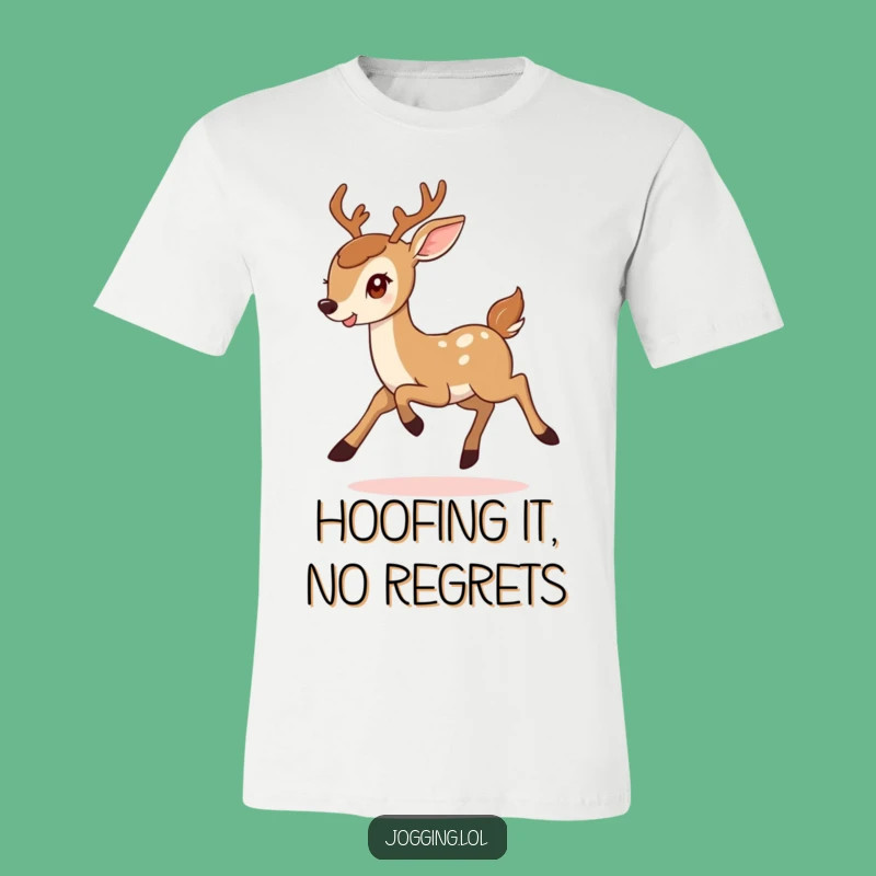 Funny Deer T-Shirt: Express Your Joy with a Bounding Deer, Great Humor Gift