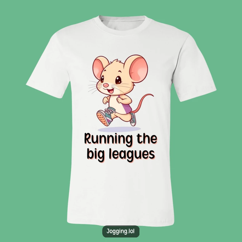 Funny Mouse Runner T-Shirt: Tiny Sneakers for Hilarious Comfort!