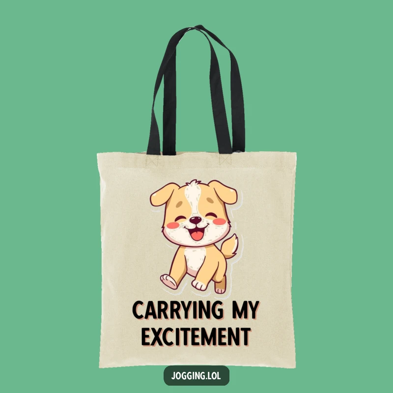 Funny Dog Wagging Tote Bag - Practical Character Bag for Daily Errands