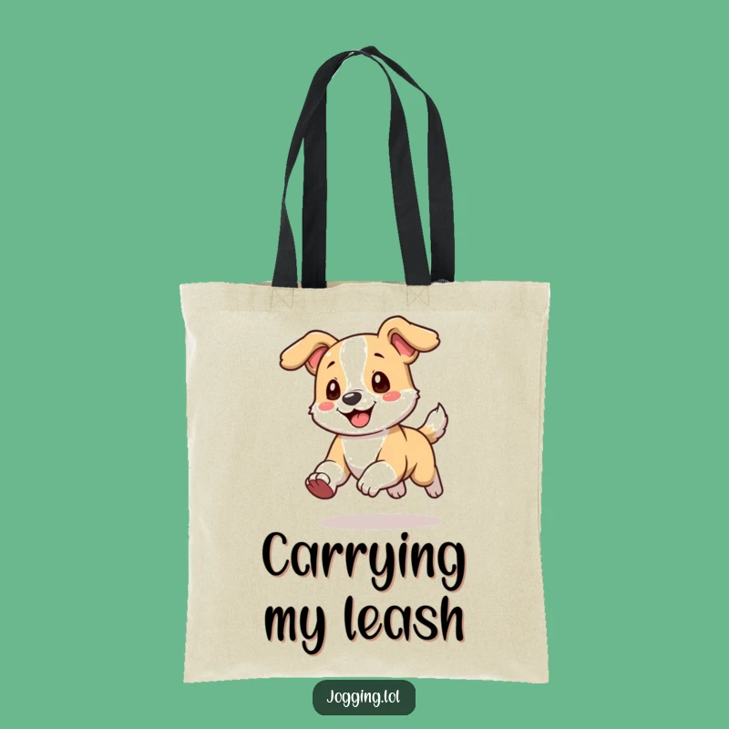 Funny Dog Tote Bag - Playful Runner Floppy Ears Accessory Gift