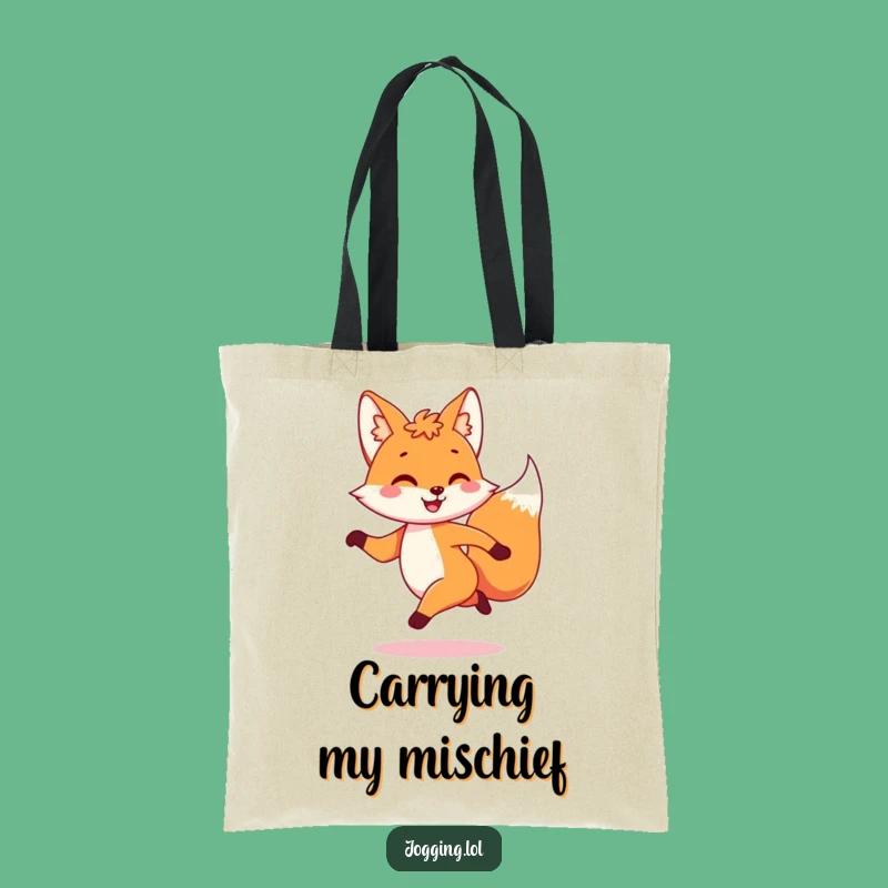 Funny Fox Jogger Tote Bag: Playful Companion for Your Errands