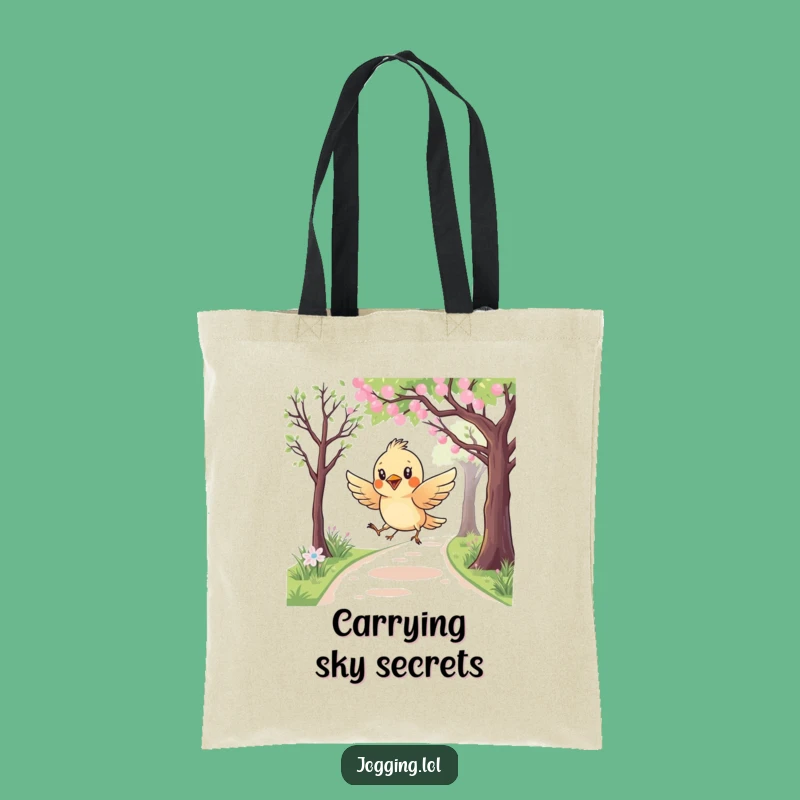 Funny Bird Tote Bag - Curious Swooping Avian Path Bag