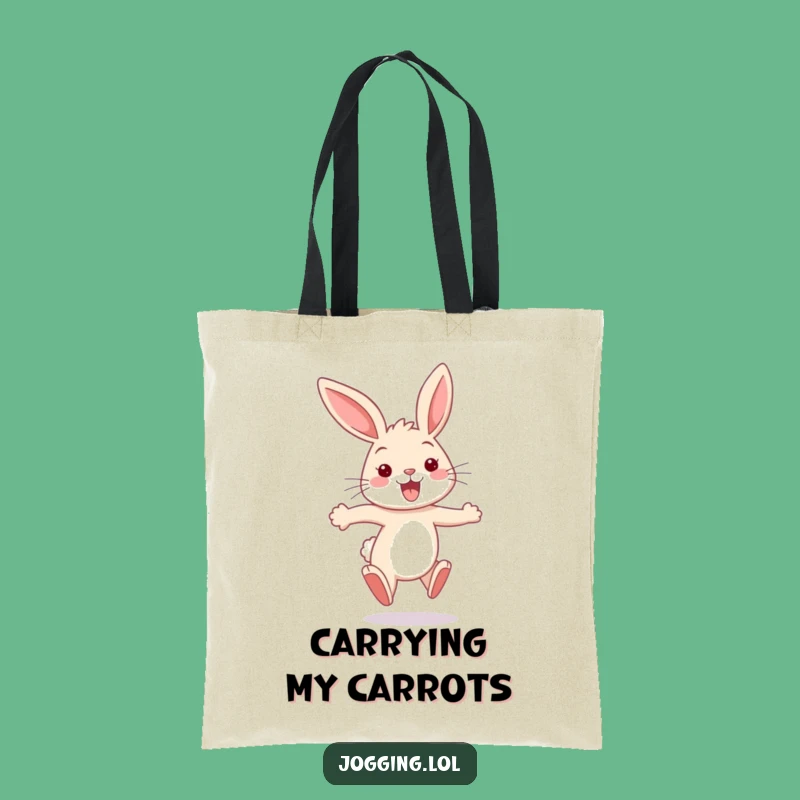 Funny Bunny Tote Bag - Durable Bouncy Hare Shopping Bag Gift